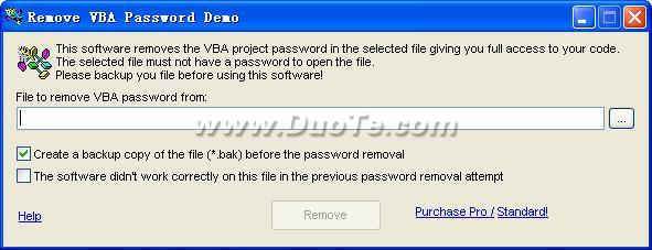 Remove VBA Password (删除VBA密码)下载