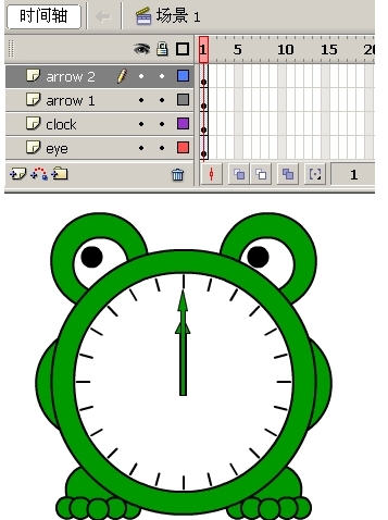 Flash教你制作可爱的小青蛙闹钟