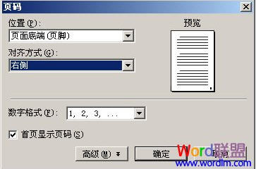 WPS文字中页码设置