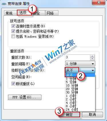 Windows7下ADSL自动断线的问题及解决方法