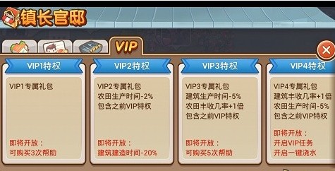 全民小镇VIP有什么特权