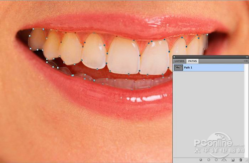 Photoshop打造洁白无瑕的牙齿