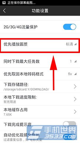 手机迅雷影音播放画质如何设置