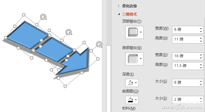 PPT如何制作出箭头图案