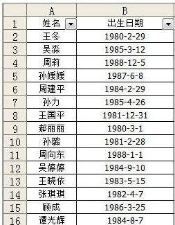 excel怎么筛选某个数值？筛选出生日是某月某日方法