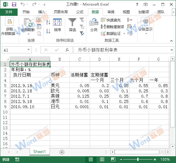 表格导入不再难！Excel2013怎样导入网页上的表格？